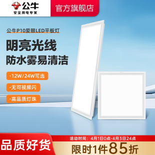 厨房吸顶灯300x600浴室卫生间扣板平板灯 公牛集成吊顶led灯嵌入式