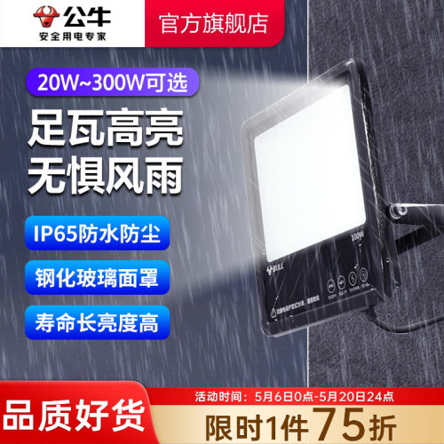 公牛led户外照明投光灯