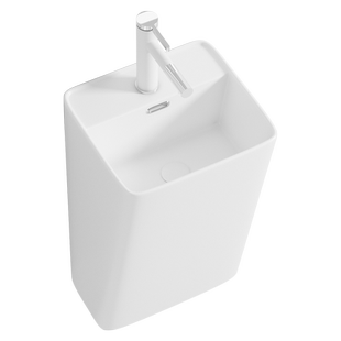 多美吉挂墙式洗脸盆家用小户型卫生间陶瓷挂盆36cm方形洗手盆