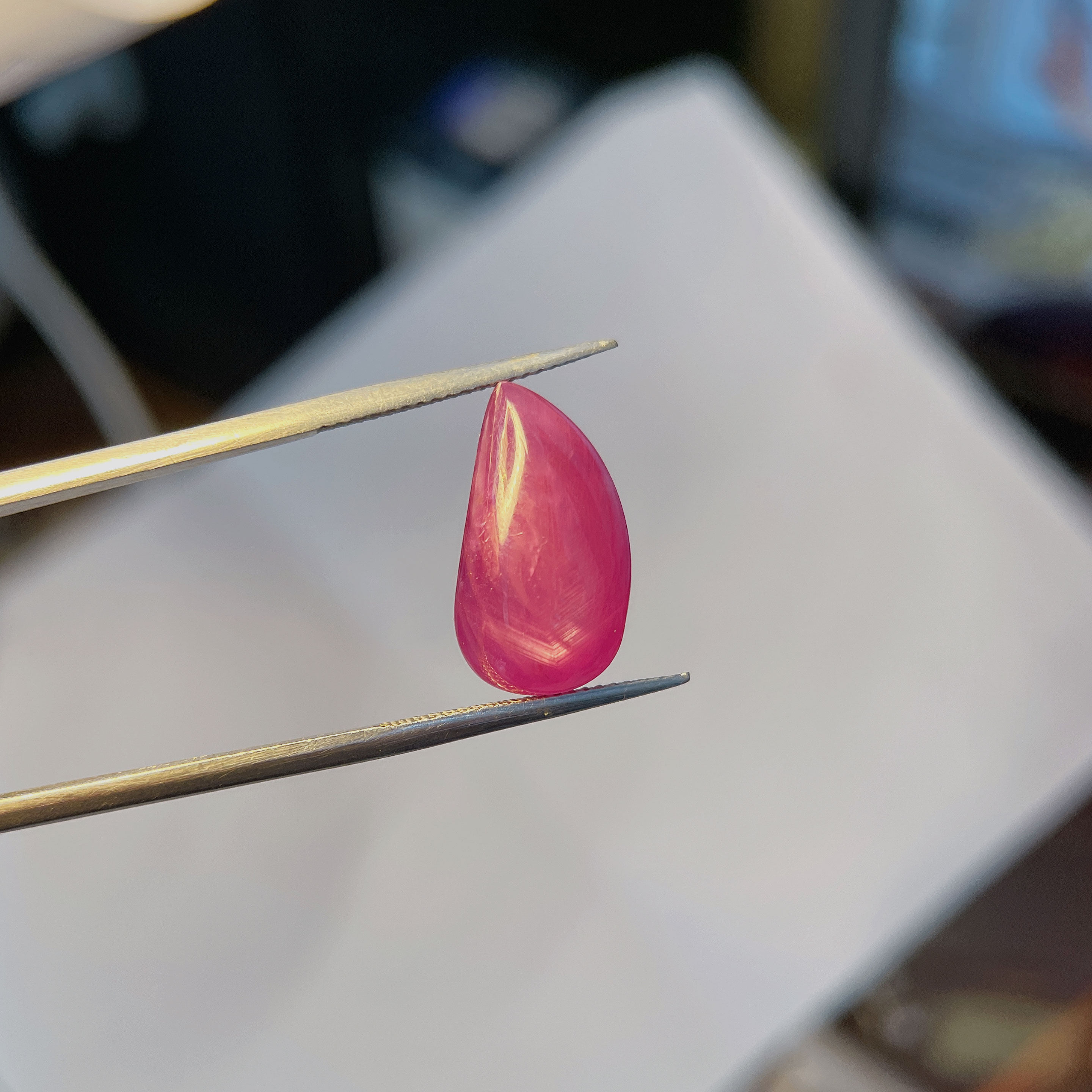 新品红宝石平底素面两用珠宝戒面裸石订制吊坠戒指 耳钉耳坠原石