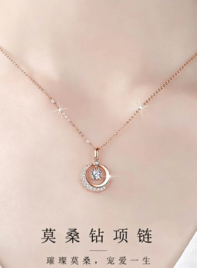 项链女镶钻锁骨链吊坠时尚饰品生