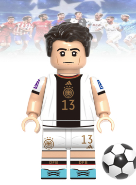 世界杯G0094穆勒足球二娃德国第三方儿童运动员人仔拼装积木玩具