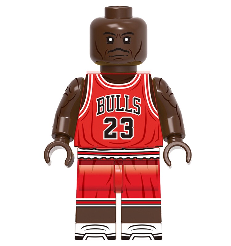 兼容乐高nba篮球球星g0051乔丹公牛队第三方拼装男孩积木人仔玩具