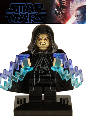 兼容星球大战人仔欣宏205帕尔帕庭积木西斯皇帝 sw634 闪电 75093