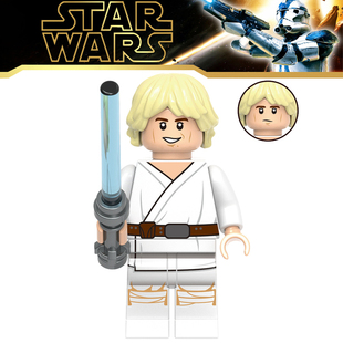 星球大战人仔1960卢克天行者绝地武士光剑第三方儿童拼装积木玩具