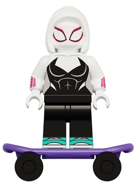 纵横宇宙XP529女蜘蛛侠格温第三方儿童拼装手办摆件人仔积木玩具