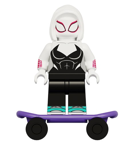 纵横宇宙XP529女蜘蛛侠格温第三方儿童拼装手办摆件人仔积木玩具