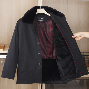60-70岁爷爷棉袄活里活面老人棉衣加绒加厚中老年人棉服爸爸冬装