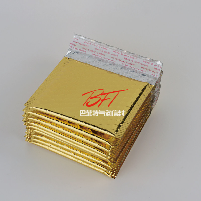 高品质金色镀铝膜快递泡沫袋