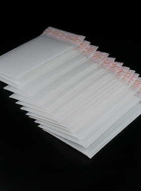 加厚白色哑光膜气泡袋饰品包装袋11x13CM打包防水防震快递泡沫袋