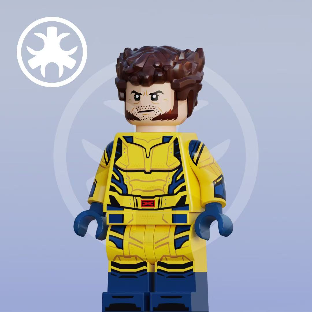 预售定金 chipchipcustom 定制第三方人仔 死侍与金刚狼 漫威积木