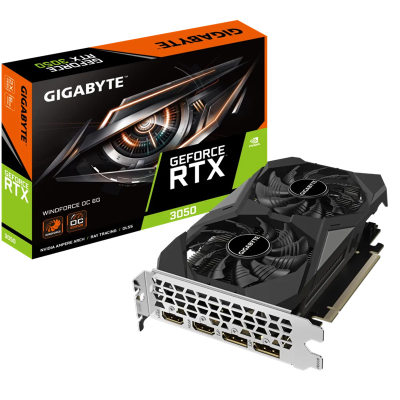 技嘉风魔GeForce RTX3050 WINDFORCE OC 6G适用电竞游戏电脑显卡