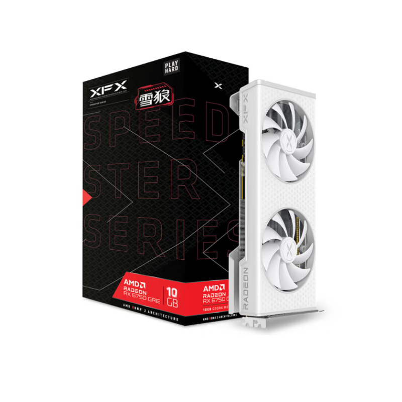 全新讯景（XFX）AMD RADEON RX6750 GRE雪狼 10GB电脑设计显卡