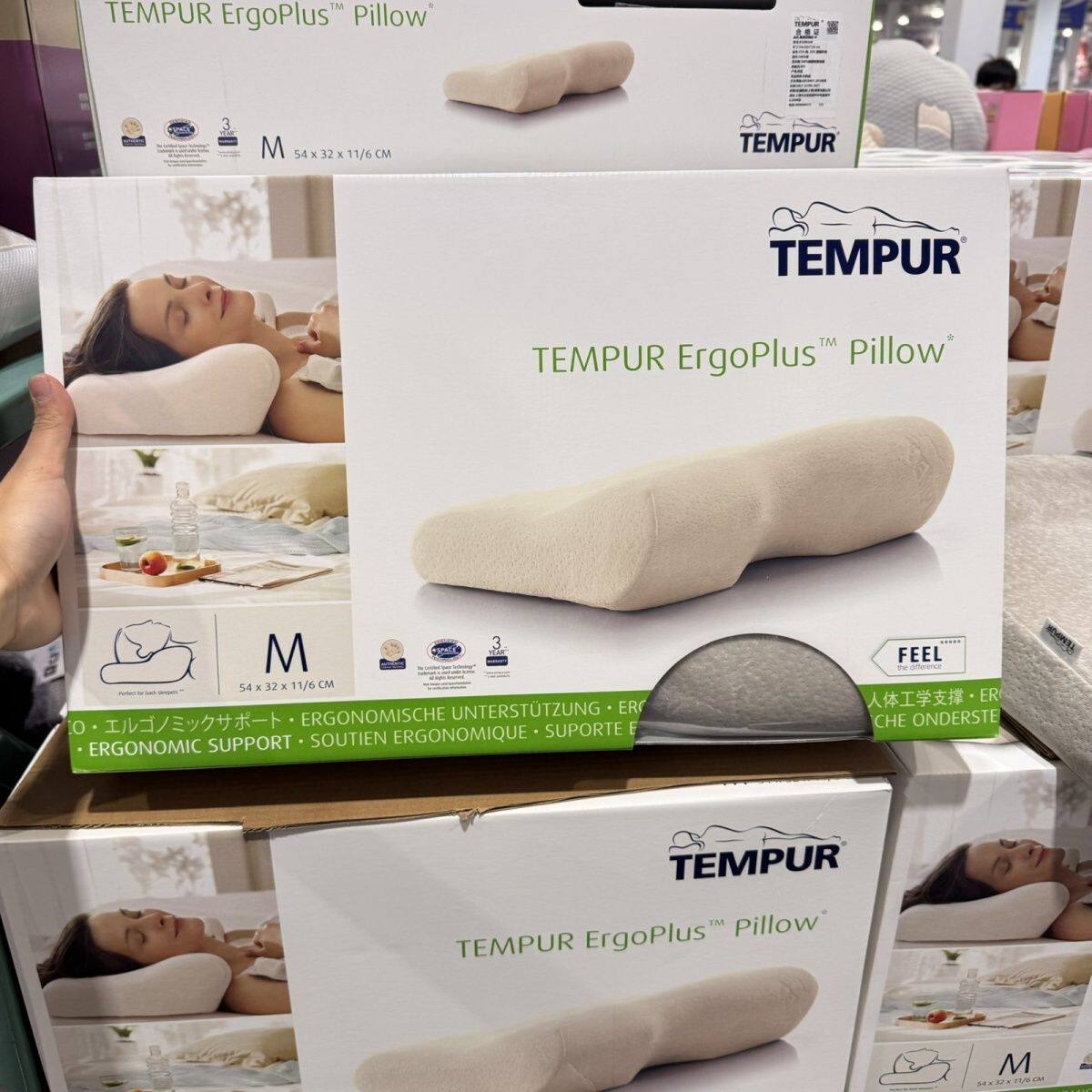 Costco开市客代购TEMPUR泰普尔千禧感温枕回弹记忆颈椎理疗枕头