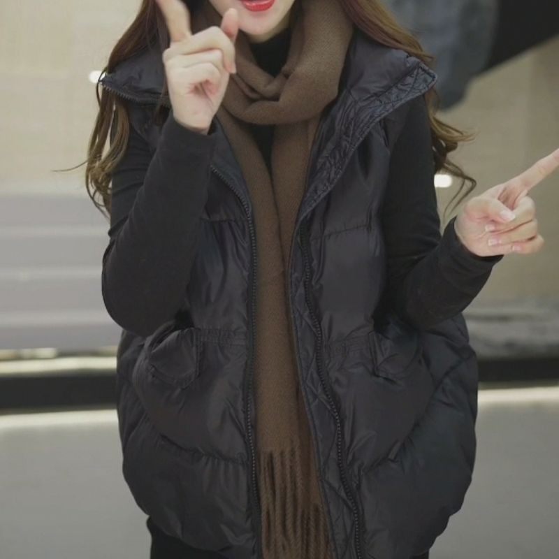 大码羽绒棉服马甲外搭女款2025秋季新款马夹女式背心外穿洋气爆款