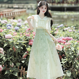 古风女装套装夏季新中式改良汉服女2025新款连衣裙汉元素日常裙子