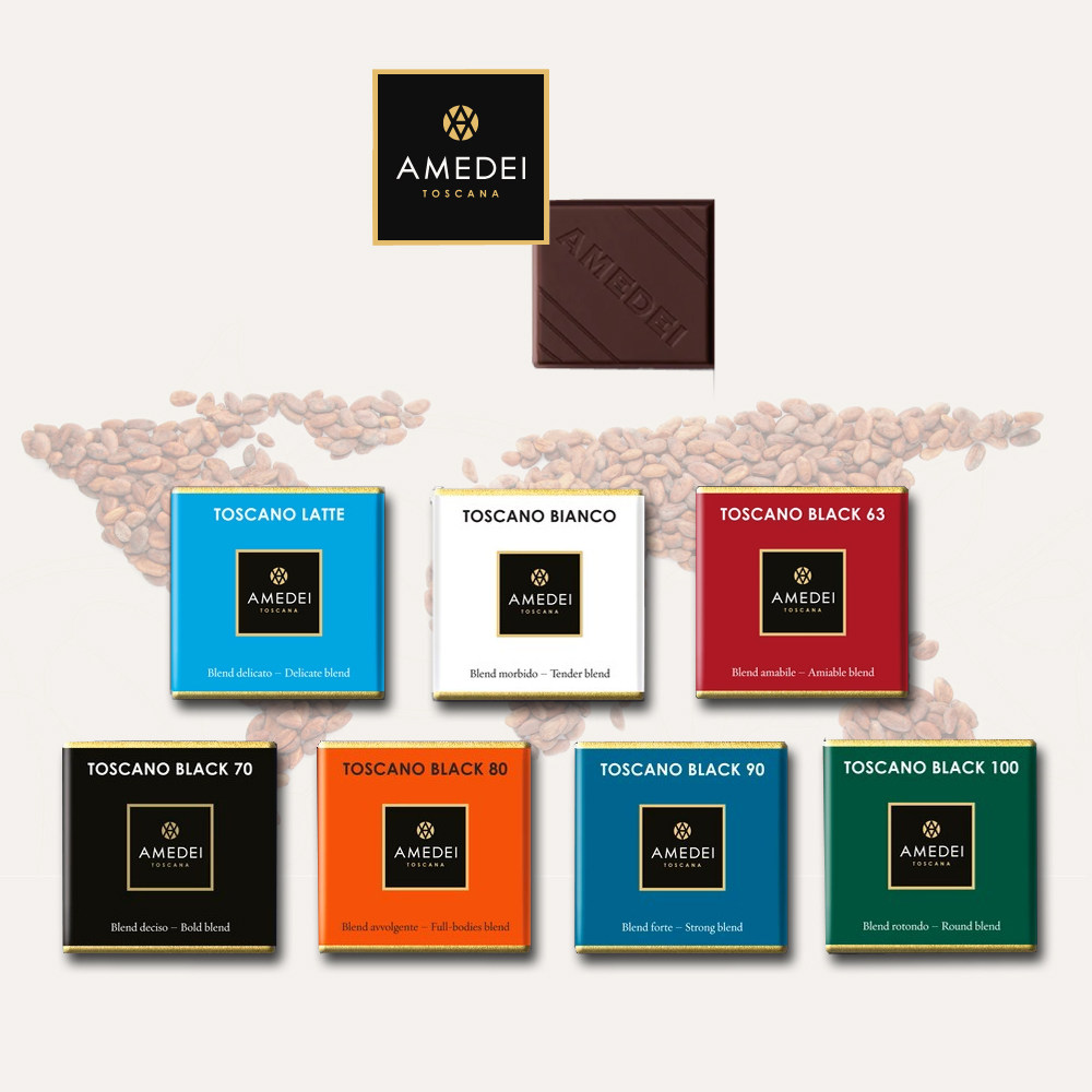 意大利进口Amedei单源可可黑巧克力procelana chuao70%小片装零食