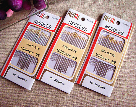 手缝针缝衣针花针钢针金尾针家用