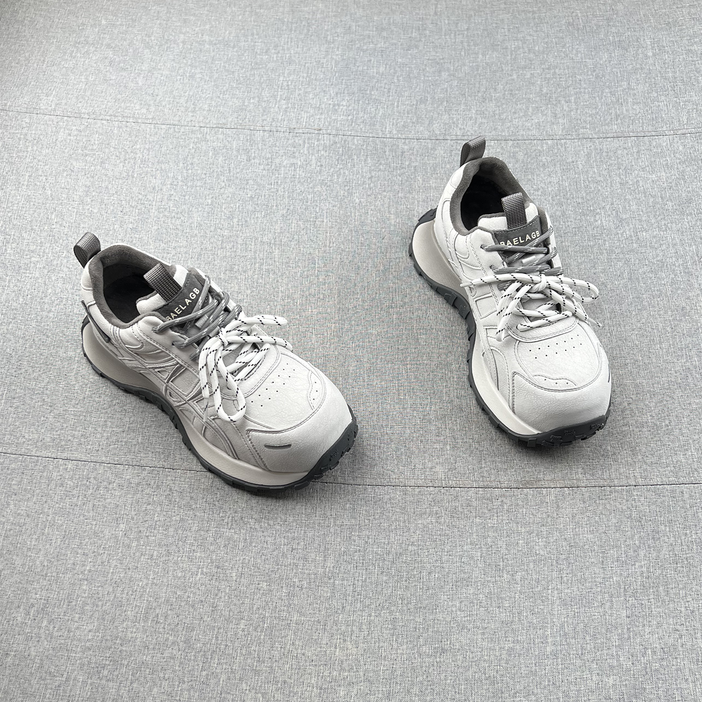 真皮加绒丑萌厚底增高老爹鞋女