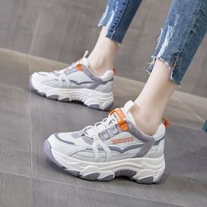 爆款女鞋春秋网面老爹鞋ins百搭运动鞋轻便透气休闲鞋厚底跑步鞋