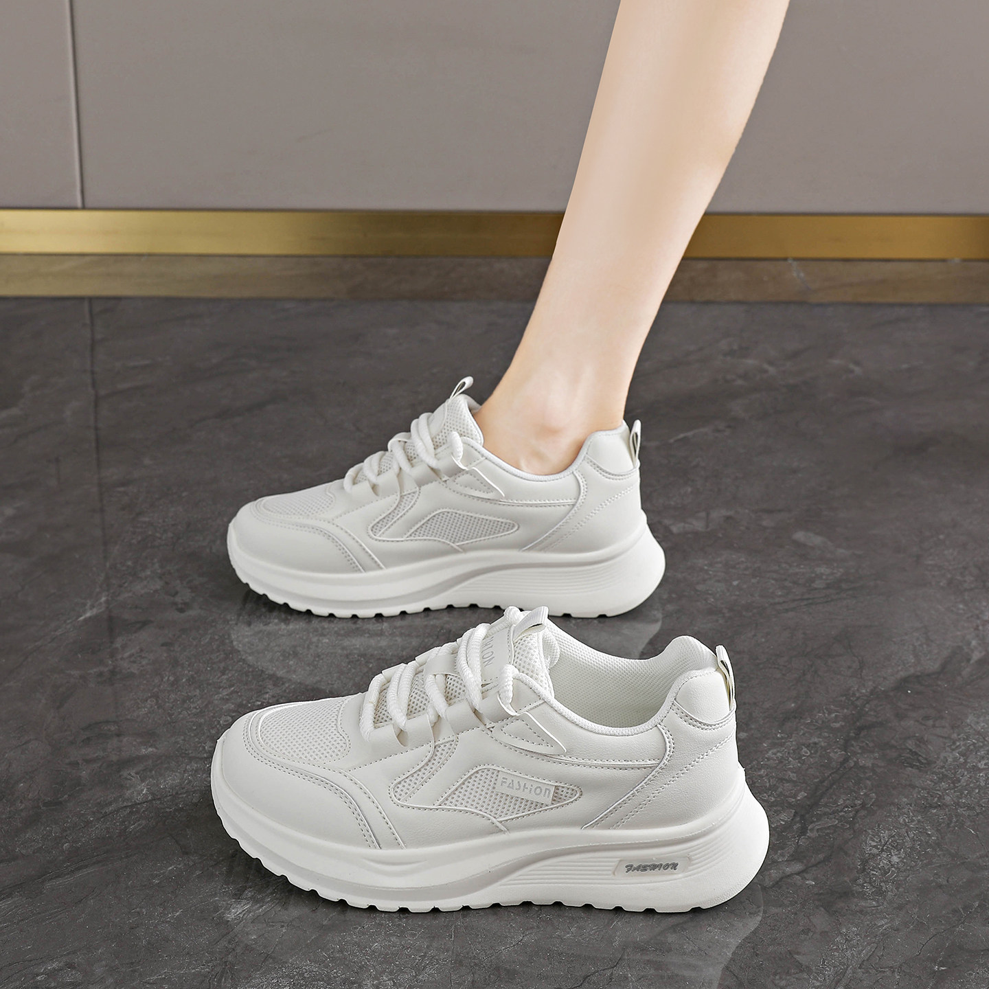 女士新款网面老爹鞋透气运动鞋