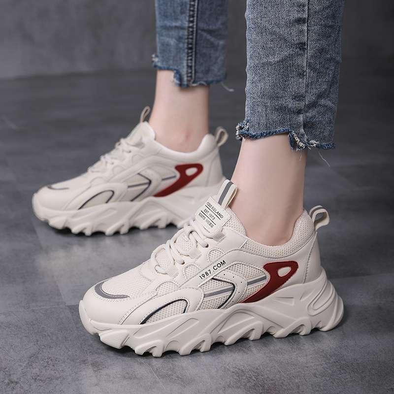 爆款女鞋春秋老爹鞋网面运动鞋