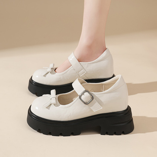 女鞋爆款皮面乐福鞋春秋新款休闲鞋轻便软底玛丽珍鞋潮款小单鞋子