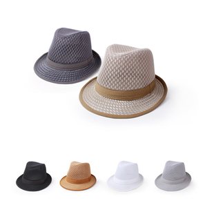 2022夏季网子包边爵士帽礼帽透气遮阳休闲男帽中老年防晒太阳帽子