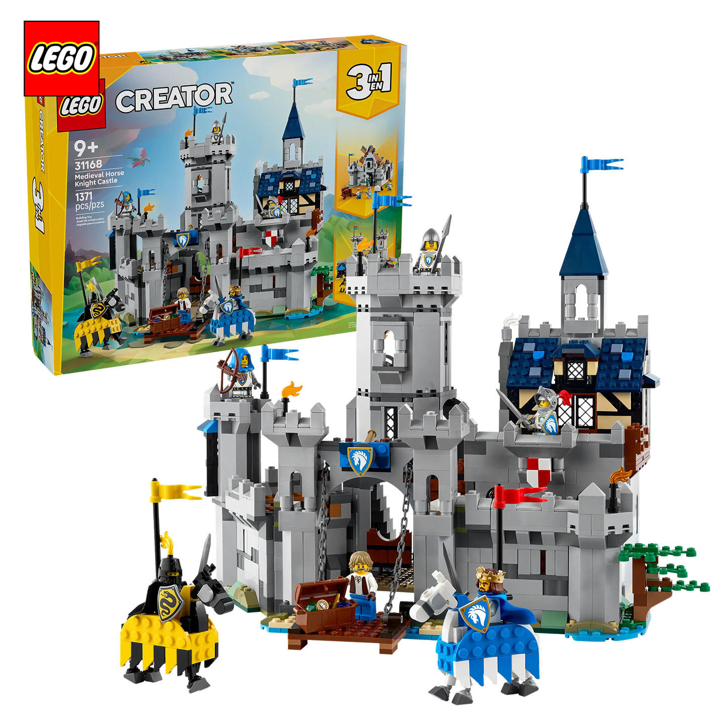 乐高三合一31168中世纪骑士城堡