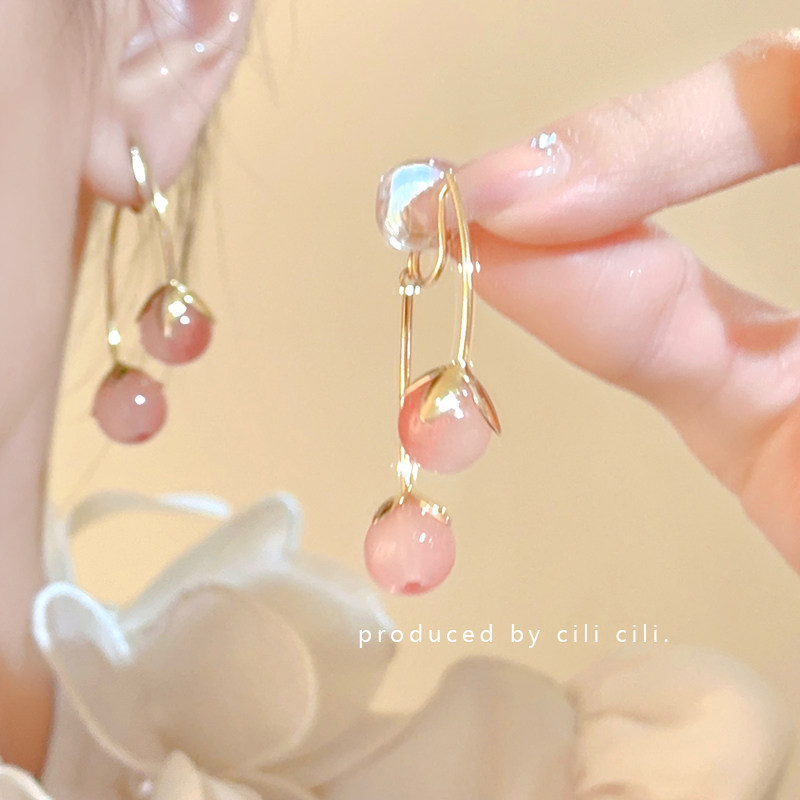 韩国粉色流苏耳环2025新款爆款高级感轻奢小众蚊香盘耳夹无耳洞女,饰品/流行首饰/时尚饰品新,耳夹,淘宝优惠券,粉丝福利购,淘宝优惠卷