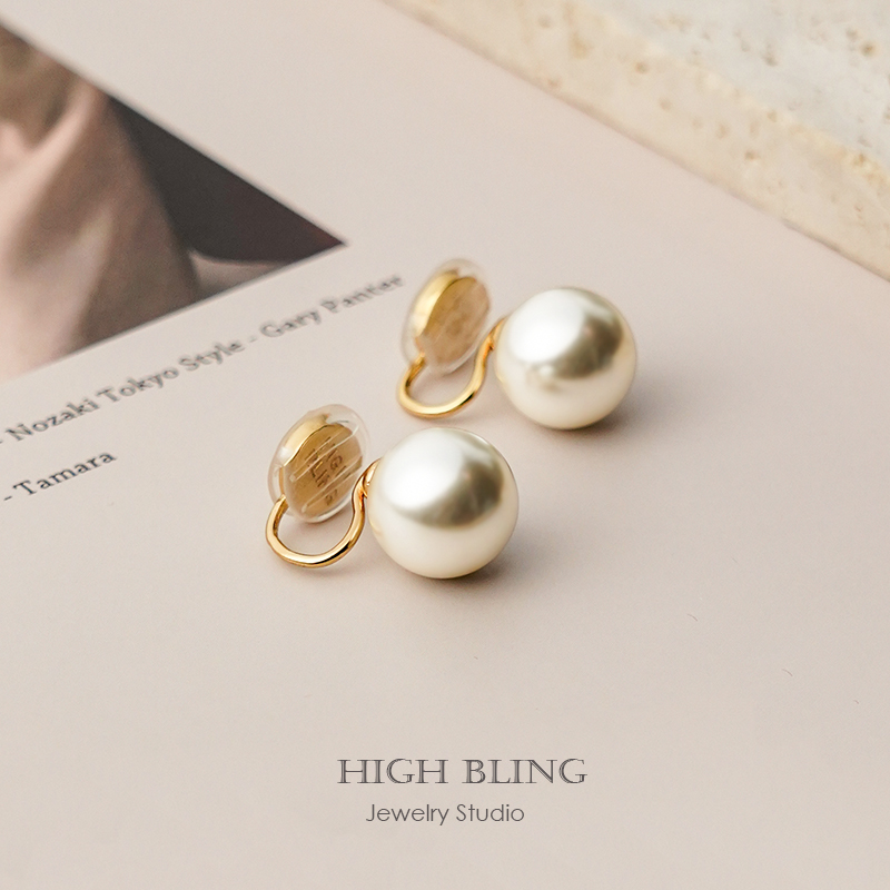 高品质轻奢珍珠无痛无耳洞耳环女