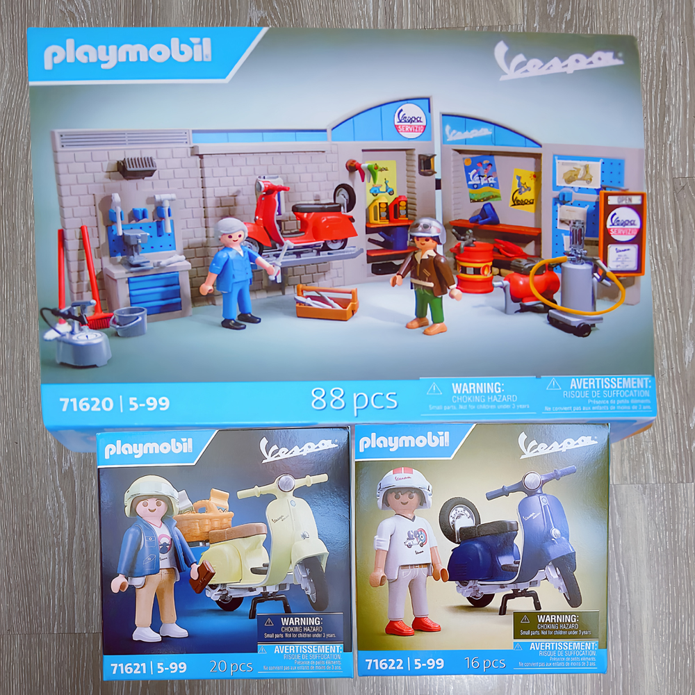 德国摩比世界玩具车playmobil摩托车维修场城市过家家拼组装积木
