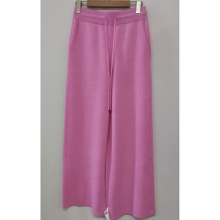 51F060760  BC羊绒亚麻织针织阔腿裤