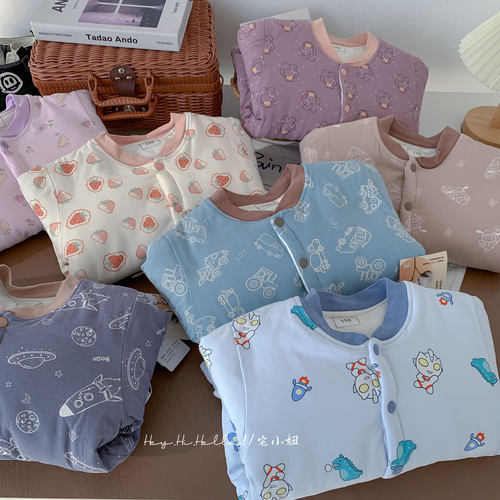 新疆棉花可机洗手工棉袄儿童棉服学生校服内搭保暖男女棉衣【全棉