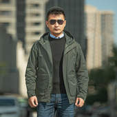 执政官M47户外休闲战术夹克男军迷防风防水耐磨连帽工装 风衣外套