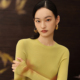 楠鸢 打底衫 春秋新款 女无缝修身 美丽诺羊毛圆领针织衫 如意连云