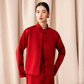 元 禧 新年新款 如意连云 提花立领短外套女新中式 盘扣上衣敬酒服