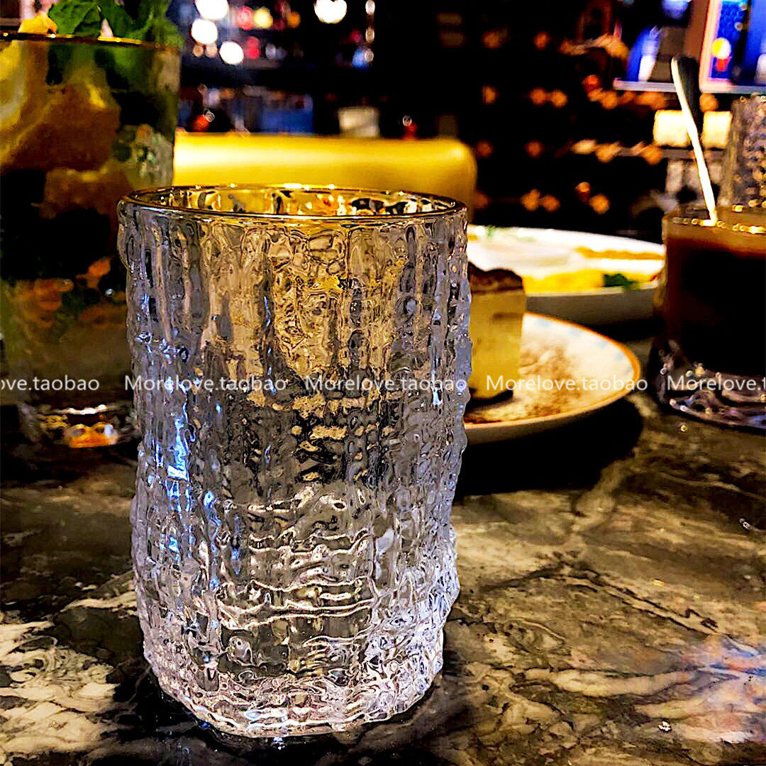 创意mojito日系原宿树皮纹玻璃水杯莫吉托酒杯奇形怪状的杯子大号