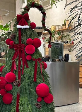 圣诞树歪脖子天竺少女柳杉diy新鲜柏树枝手工酒店客厅圣诞节材料