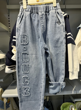 清仓小黄鸭B.duck牛仔裤男女大童装裤子大码弹力休闲裤3556670潮