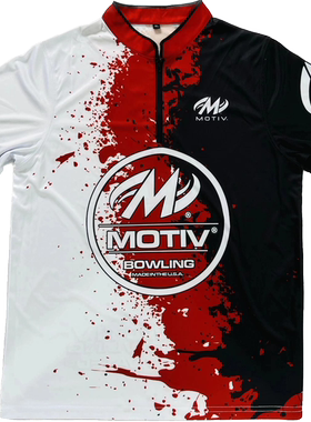 23年10月新款保龄球衣 GET MOTIVATED 红黑色喷墨造型 色彩分明