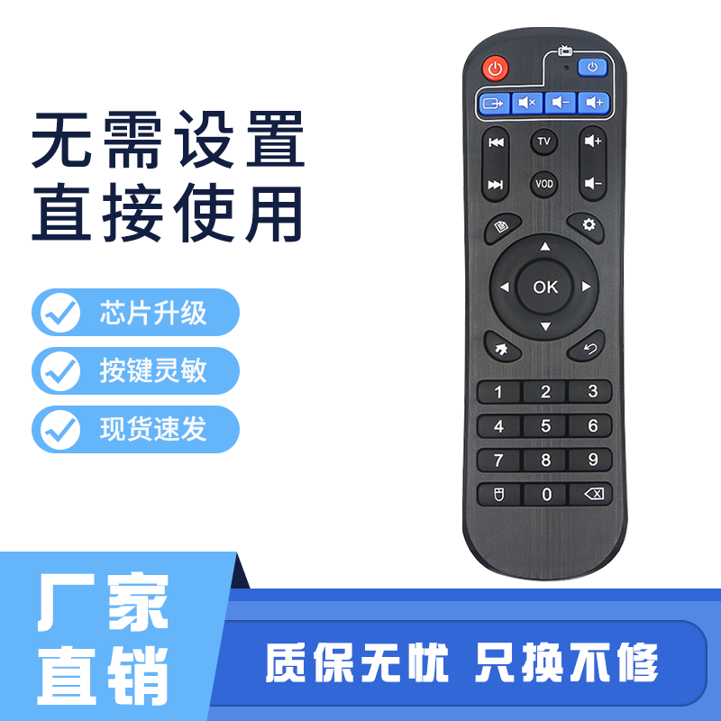 适用丽新NETFLIS移动时代M6 M7网络盒子H6PRO 7 8代机顶盒遥控器