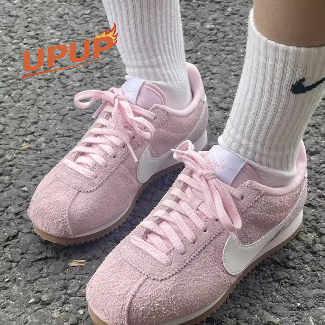 NikeCortez卡其粉白复古休闲鞋