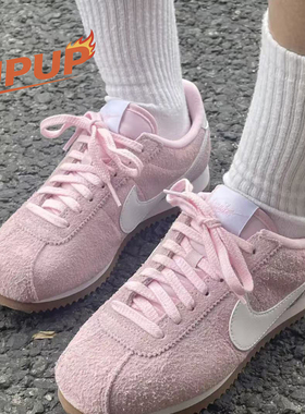 耐克经典华夫鞋Nike Cortez卡其粉白阿甘复古休闲鞋女IB1857-201