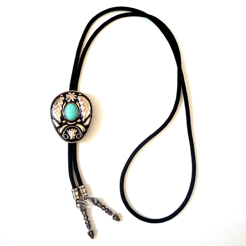 绿松石项链女猫鼠游戏韩国新郎西服镀纯银长款领口简约配饰小吊坠