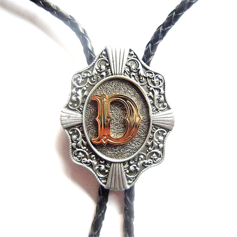 包邮送男友生日礼物波洛领带26个字母领绳头层真牛皮金属领结领花