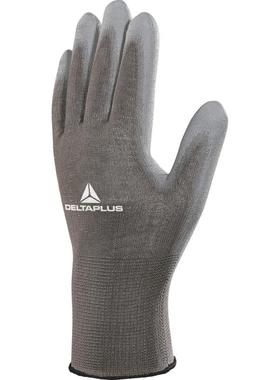 代尔塔201705劳保手套PU涂掌工地耐磨工业透气建筑防护工作手套