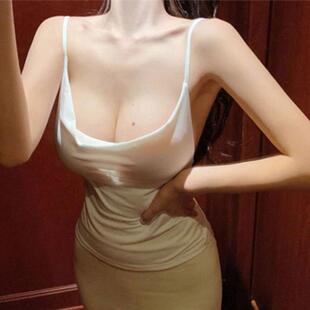 韩国东大门时尚舒适新品潮流女装夏韩国东大门心机外穿短款打底衫