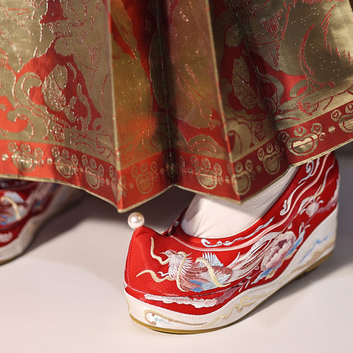 江南朱记超高跟10cm汉服鞋