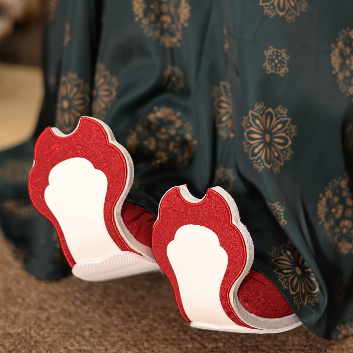 江南朱记原创【竹兮】内增高翘头履复原壁画走秀百搭汉服鞋,女鞋,汉服鞋,淘宝优惠券,粉丝福利购,淘宝优惠卷